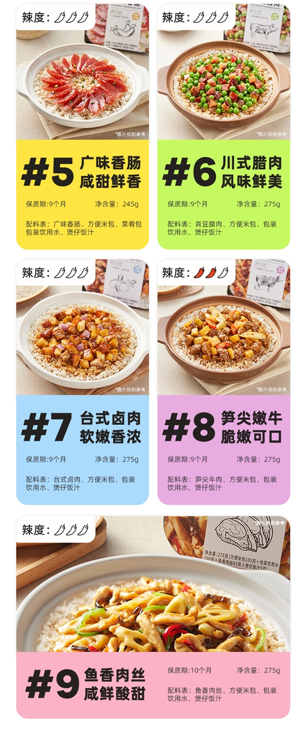 9種口味 有肉有腸：莫小仙自熱米飯7.3元起/盒（商超15.8元）