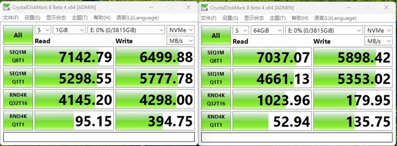 长江存储致态TiPlus7100 4TB满盘读写测试：性能几乎没有下降